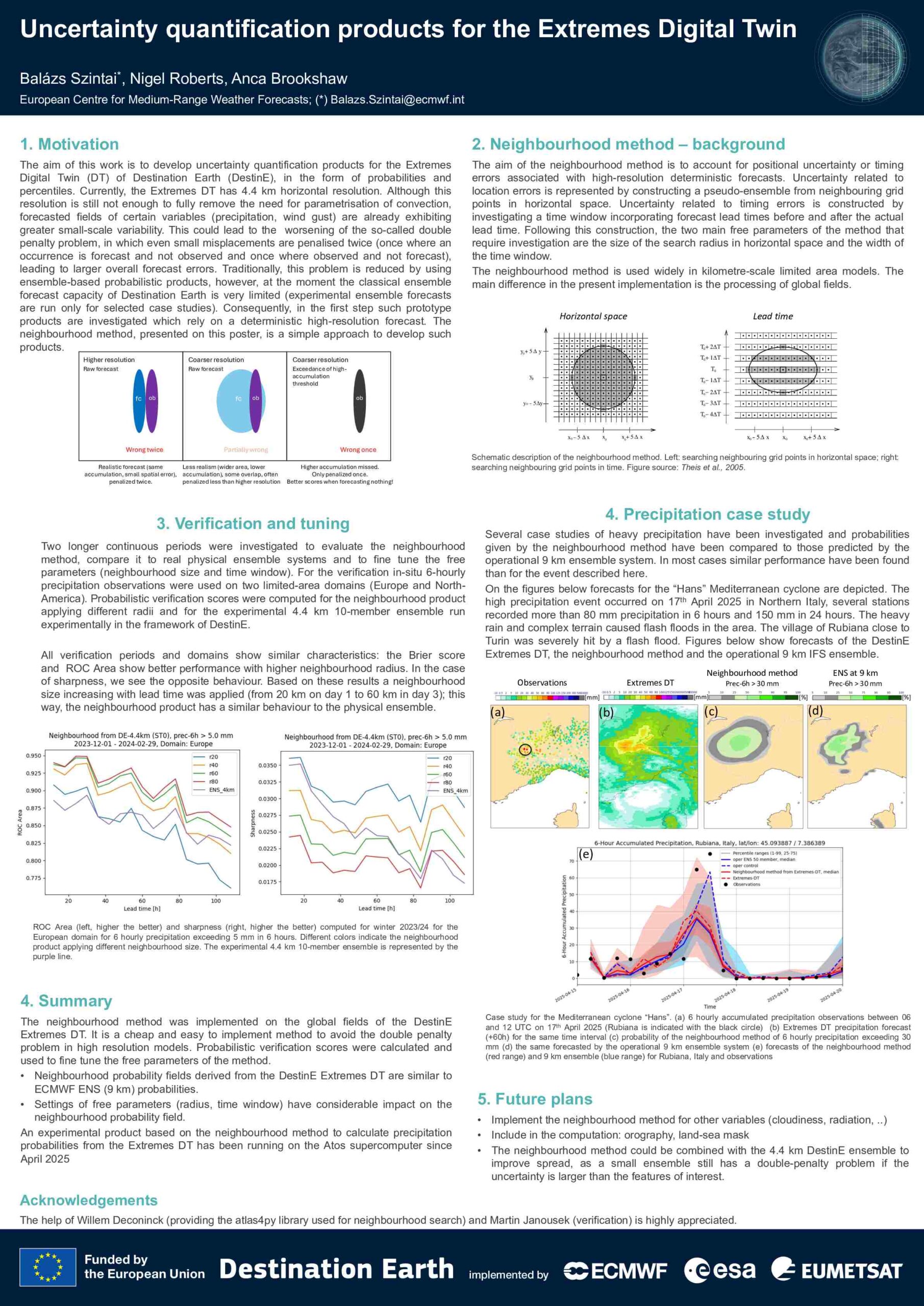 Uncertainty quantification products for the Extremes Digital Twin